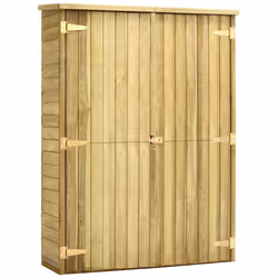 vidaXL Rimessa Attrezzi da Giardino 123x50x171cm in Pino Impregnato - Vista aggiuntiva 2