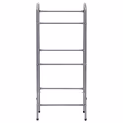vidaXL Supporto con Ripiani per 3 Casse Argento 50x33x116 cm Acciaio - Vista aggiuntiva 3