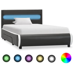 Vidaxl - Giroletto con led Antracite in Similpelle 90x200 cm