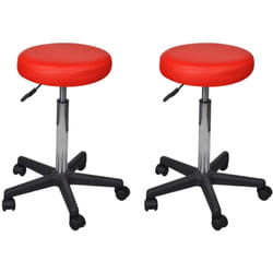 Vidaxl - Sgabelli da Ufficio 2 pz Rossi 35,5x84 cm in Similpelle 68395