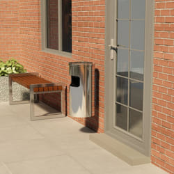 Vidaxl - Pattumiera con Posacenere da Parete Acciaio Inox 26 l 64734