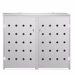 vidaXL Copribidone per Spazzatura Doppio 240 L in Acciaio Inox - Vista aggiuntiva 3