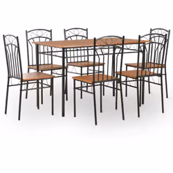 Al fine di offrire una progettazione ottimale, questo set da pranzo è stato caratterizzato da 1 tavolo e 6 sedie di alta qual ...