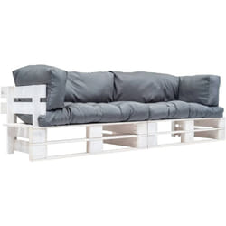 Vidaxl - Set Divani da Giardino Pallet 2pz con Cuscini Grigi Legno Pino