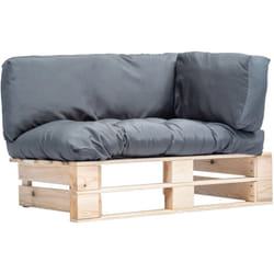 Vidaxl - Divano da Giardino a Pallet con Cuscini Grigi in Legno di Pino