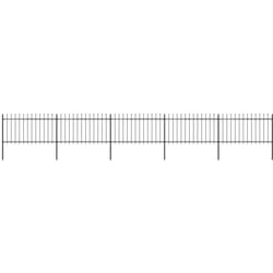 Recinzione da Giardino Punta a Lancia Nero h 100 cm varie dimensioni dimensioni : 8.5 x 1 m