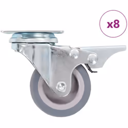Questo set, composto da 8 rotelle girevoli, metà con freni, costituisce l'accessorio perfetto per attrezzature e mobili di pi ...