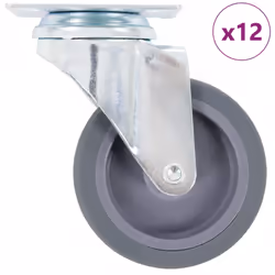Colore: Grigio Materiale: TPR (gomma termoplastica) e ferro zincato Diametro della rotella: 75 mm Larghezza della ruota: 27 m ...
