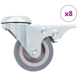 Vidaxl - Ruote Girevoli con Foro per Bullone 8 pz 50 mm 723431