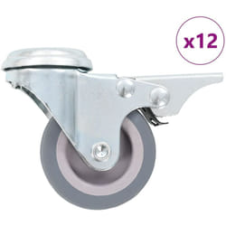 Vidaxl - Ruote Girevoli con Foro per Bullone 12 pz 50 mm 146269