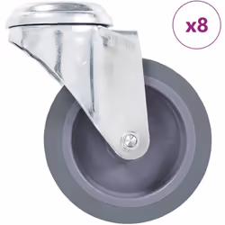 Questo set, composto da 8 rotelle girevoli dotate di foro per bullone, costituisce l'accessorio perfetto per attrezzature e m ...