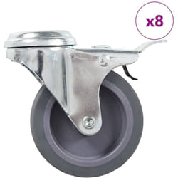 Ruote Girevoli con Foro per Bulloni 8 pz 75 mm - Vidaxl
