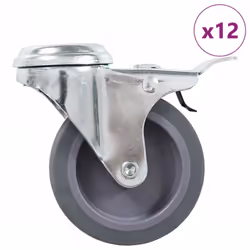 Questo set di 12 ruote girevoli con foro per bulloni, metà con freno, sarà l'accessorio perfetto per attrezzature e mobili di ...