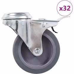 Questo set di 32 ruote girevoli con foro per bulloni, metà con freno, sarà l'accessorio perfetto per attrezzature e mobili di ...