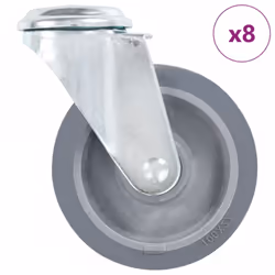 Questo set, composto da 8 rotelle girevoli dotate di foro per bullone, costituisce l'accessorio perfetto per attrezzature e m ...