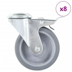 Vidaxl - Ruote Girevoli con Foro per Bulloni 8 pz 100 mm 437837