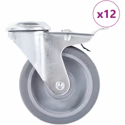 Questo set di 12 ruote girevoli con foro per bulloni, metà con freno, sarà l'accessorio perfetto per attrezzature e mobili di ...