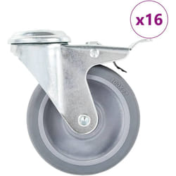 Vidaxl - Ruote Girevoli con Foro per Bulloni 16 pz 100 mm 307053