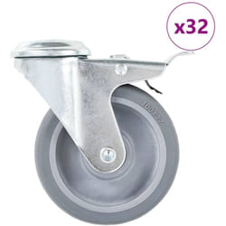 Vidaxl - Ruote Girevoli con Foro per Bulloni 32 pz 100 mm 714900