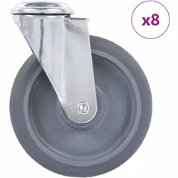 Questo set, composto da 8 rotelle girevoli dotate di foro per bullone, costituisce l'accessorio perfetto per attrezzature e m ...