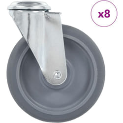 Vidaxl - Ruote Girevoli con Foro per Bullone 8 pz 125 mm 646267