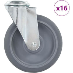 Vidaxl - Ruote Girevoli con Foro per Bullone 16 pz 125 mm