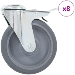 Vidaxl - Ruote Girevoli con Foro per Bullone 8 pz 125 mm 447209