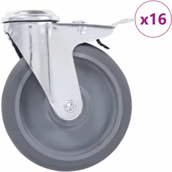 Questo set di 16 ruote girevoli con foro per bulloni, metà con freno, sarà l'accessorio perfetto per attrezzature e mobili di ...