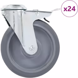 Questo set di 24 ruote girevoli con foro per bulloni, metà con freno, sarà l'accessorio perfetto per attrezzature e mobili di ...