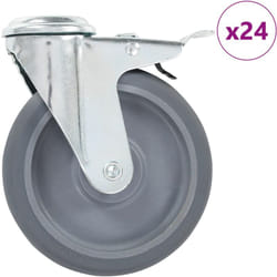 Vidaxl - Ruote Girevoli con Foro per Bullone 24 pz 125 mm