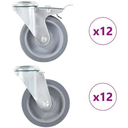 Vidaxl - Ruote Girevoli con Foro per Bullone 24 pz 100 mm 547267