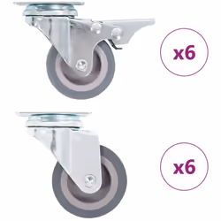 Questo set, composto da 12 rotelle girevoli, costituisce l'accessorio perfetto per attrezzature e mobili di piccole dimension ...