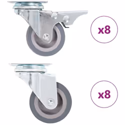 Questo set, composto da 16 rotelle girevoli, costituisce l'accessorio perfetto per attrezzature e mobili di piccole dimension ...