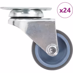 Questo set di 24 ruote girevoli gemellate sarà l'accessorio perfetto per attrezzature e mobili di piccole dimensioni come ban ...