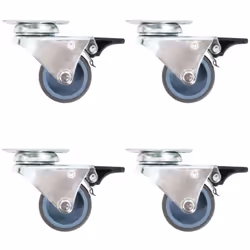 Questo set, composto da 24 rotelle gemellate, costituisce l'accessorio perfetto per attrezzature e mobili di piccole dimensio ...