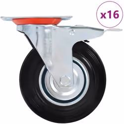 Questo set, composto da 16 rotelle girevoli, metà con freni, costituisce l'accessorio perfetto per attrezzature e mobili di p ...