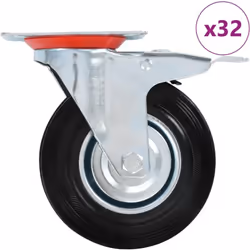 Questo set, composto da 32 rotelle girevoli, metà con freni, costituisce l'accessorio perfetto per attrezzature e mobili di p ...