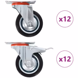 Questo set, composto da 24 rotelle girevoli, costituisce l'accessorio perfetto per attrezzature e mobili di piccole dimension ...
