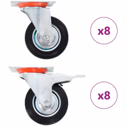 Questo set, composto da 16 rotelle girevoli, costituisce l'accessorio perfetto per attrezzature e mobili di piccole dimension ...