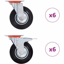 Questo set, composto da 12 rotelle girevoli, costituisce l'accessorio perfetto per attrezzature e mobili di piccole dimension ...