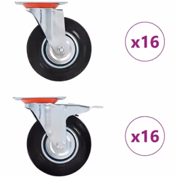 Questo set, composto da 32 rotelle girevoli, costituisce l'accessorio perfetto per attrezzature e mobili di piccole dimension ...