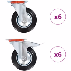 Questo set, composto da 12 rotelle girevoli, costituisce l'accessorio perfetto per attrezzature e mobili di piccole dimension ...