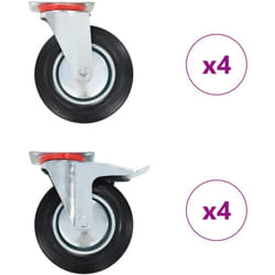 vidaXL Ruote Girevoli 8 pz 200 mm