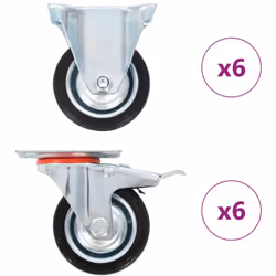 Questo set, composto da 12 rotelle, costituisce l'accessorio perfetto per attrezzature e mobili di piccole dimensioni come ba ...