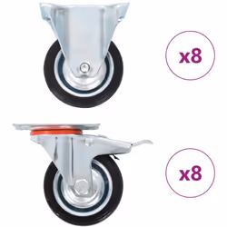 Questo set, composto da 16 rotelle, costituisce l'accessorio perfetto per attrezzature e mobili di piccole dimensioni come ba ...