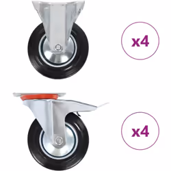 Questo set, composto da 8 rotelle, costituisce l'accessorio perfetto per attrezzature e mobili di piccole dimensioni come ban ...