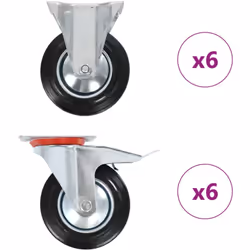 Questo set, composto da 12 rotelle, costituisce l'accessorio perfetto per attrezzature e mobili di piccole dimensioni come ba ...