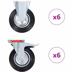 Questo set, composto da 12 rotelle, costituisce l'accessorio perfetto per attrezzature e mobili di piccole dimensioni come ba ...