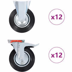 Questo set, composto da 24 rotelle, costituisce l'accessorio perfetto per attrezzature e mobili di piccole dimensioni come ba ...
