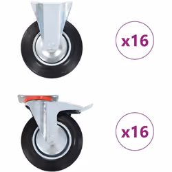 Questo set, composto da 32 rotelle, costituisce l'accessorio perfetto per attrezzature e mobili di piccole dimensioni come ba ...